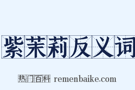 紫茉莉反义词是什么意思的图片